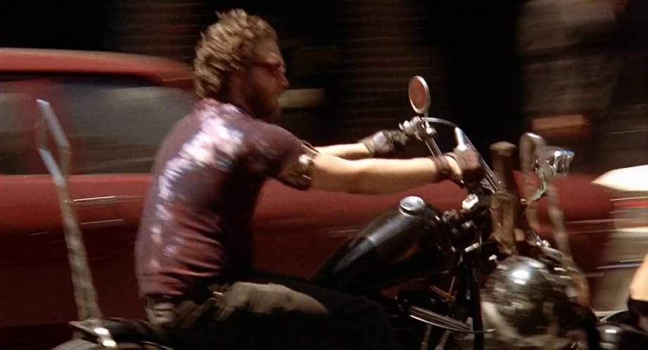 Harley-Davidson Shovelhead Custom Chopper in Taking Off