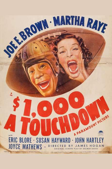 $1,000 a Touchdown (1939) movie poster