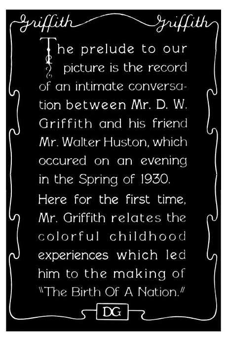 1930 Prelude to “The Birth of a Nation” movie poster