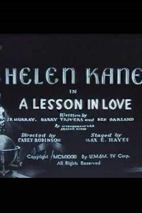 A Lesson in Love (1931) movie poster