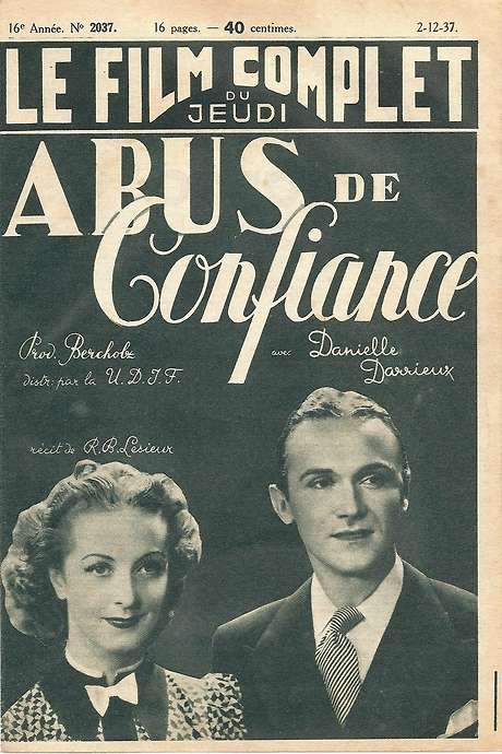 Abused Confidence (1937) movie poster