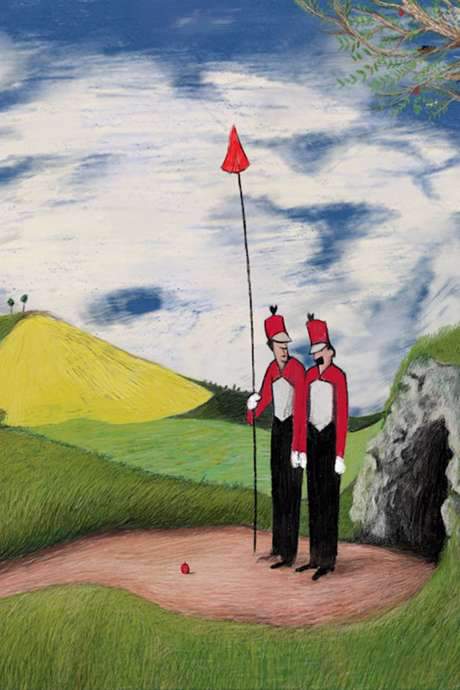 Two guards oversee a cave where animals engage in profound philosophical discussions about existence, passion, and the monotony of reality. As the animals contemplate these weighty issues, a simple solution to a fundamental problem emerges: transforming an apple through washing, peeling, cutting, and mashing. The call to embrace the seriousness of reality becomes increasingly urgent.