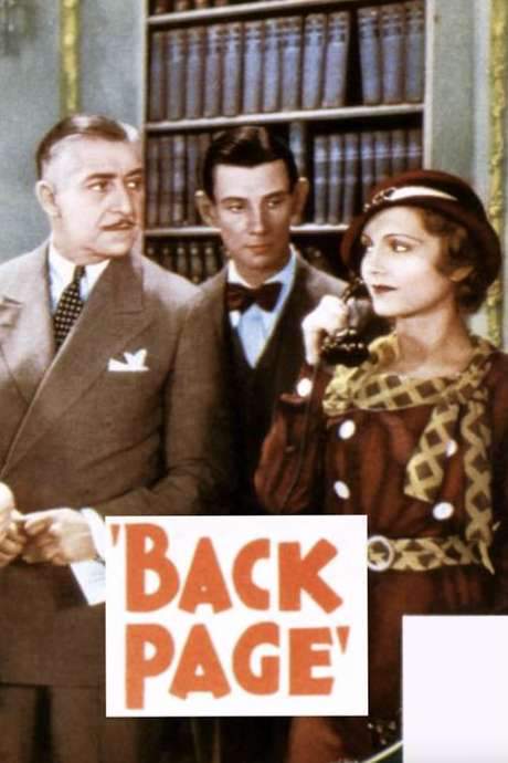 Back Page (1933) movie poster