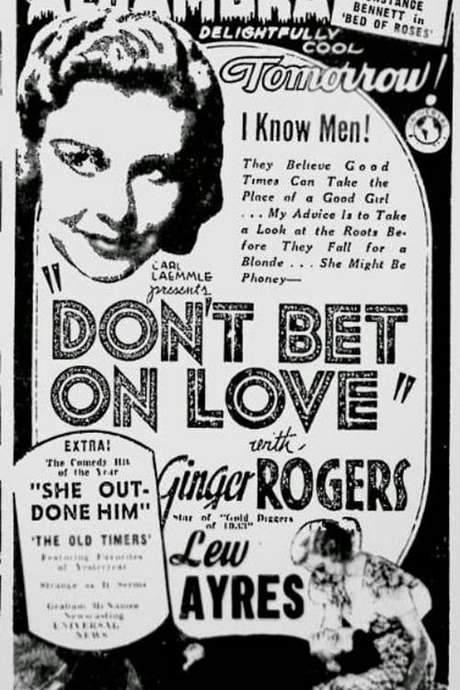 Don’t Bet on Love (1933) movie poster
