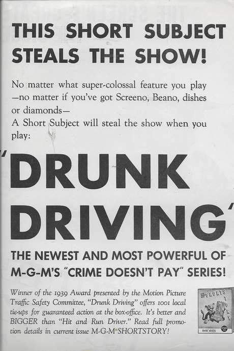 Drunk Driving (1939) movie poster