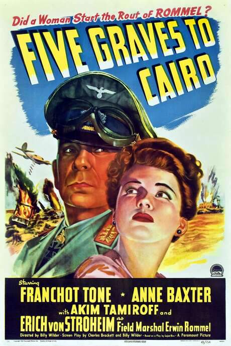 Five Graves to Cairo (1943) movie poster