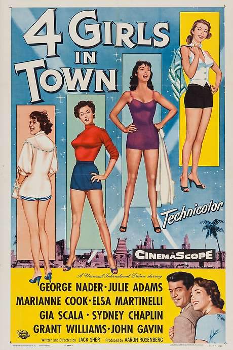 Four Girls in Town (1957) movie poster