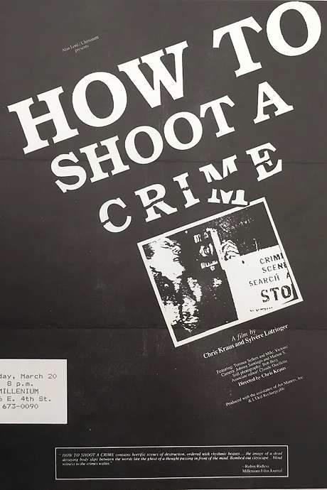 How to Shoot a Crime (1987) movie poster