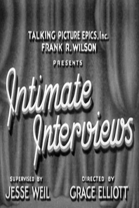 Intimate Interviews: Walter Huston (1931) movie poster