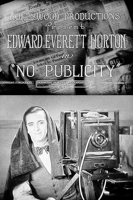 No Publicity (1927) movie poster