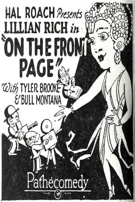 On the Front Page (1926) movie poster