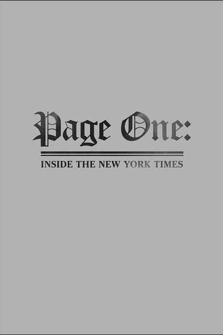Page One: Inside the New York Times (2011) movie poster