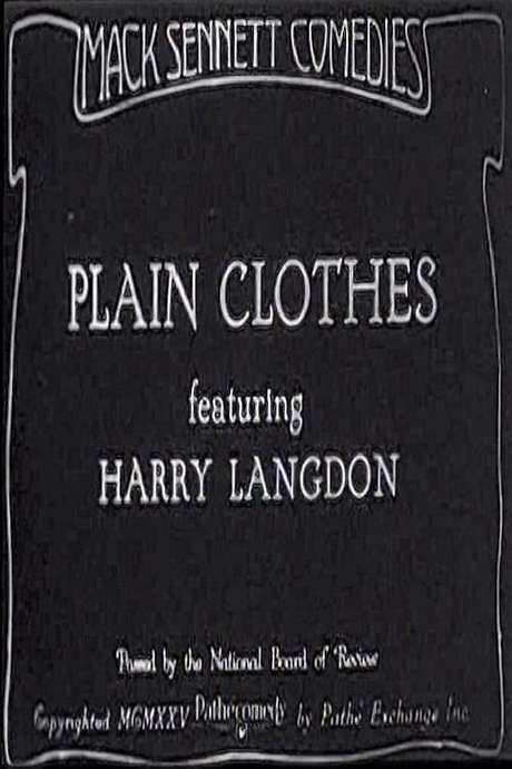 Plain Clothes (1925) movie poster