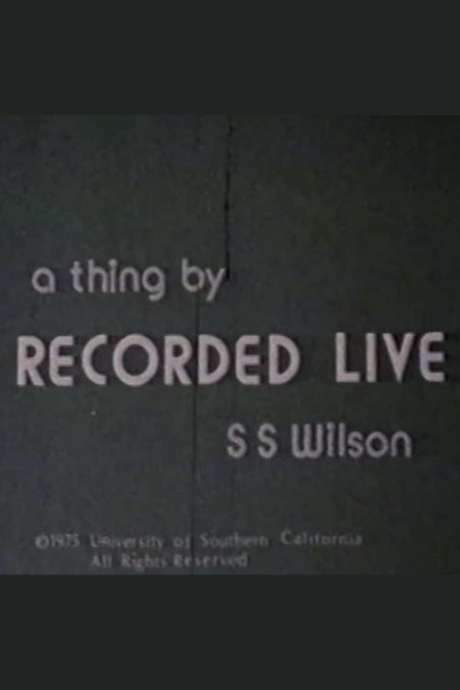 Recorded Live (1975) movie poster