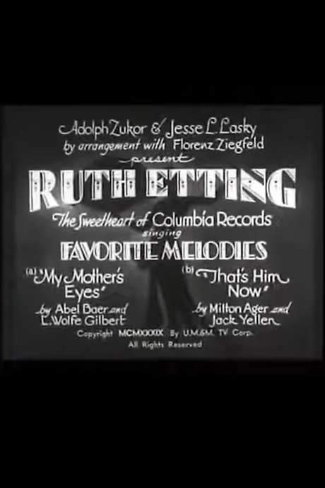 Ruth Etting in Favorite Melodies (1929) movie poster