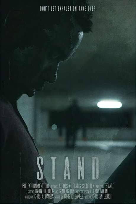A weary man stands alone in the dead of night, confronting a nightmarish creature that only moves when he sits, compelling him to stay upright against exhaustion and fear. As the darkness deepens, the tension mounts, testing his resolve with every breath.