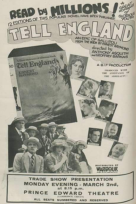 Tell England (1931) movie poster