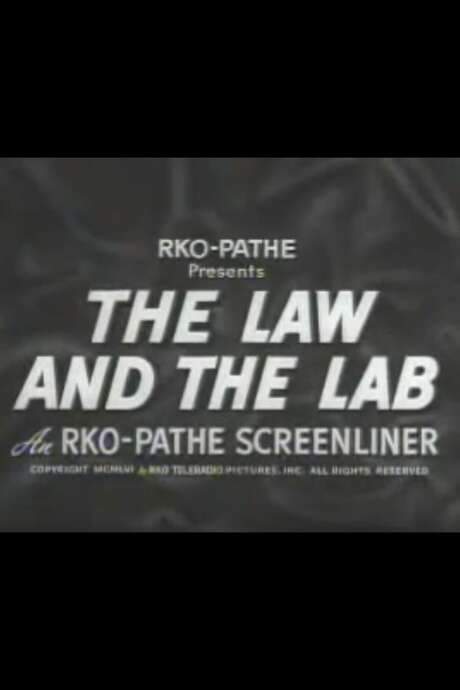 The Law and the Lab (1956) movie poster