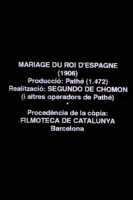 The Marriage of Princess Ena and Alphonse XIII, King of Spain (1906) movie poster