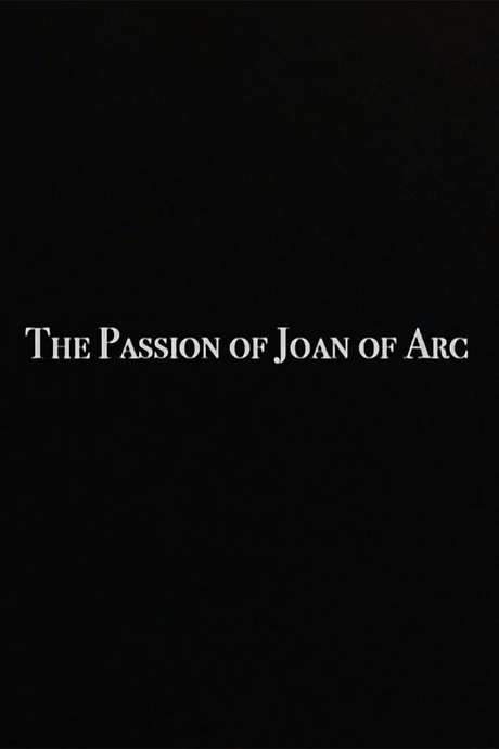 The Passion of Joan of Arc (2001) movie poster
