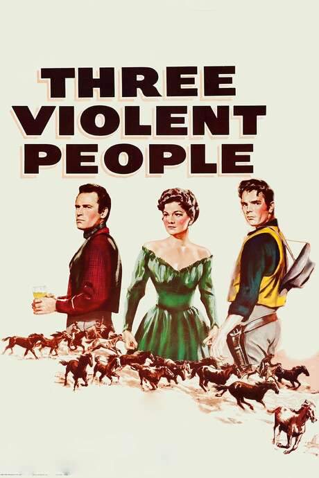 Three Violent People (1956) movie poster