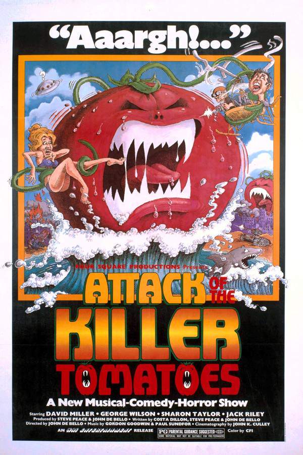A bizarre and chaotic event unfolds as killer tomatoes begin attacking people across the globe. As the situation escalates, a ragtag group must find a way to defend humanity against the relentless, pulpy assault. The world descends into madness as the juicy menace wreaks havoc, leaving innocent bystanders covered in a barrage of red, pulpy fury. Can anyone survive this gory and gut-busting attack?
