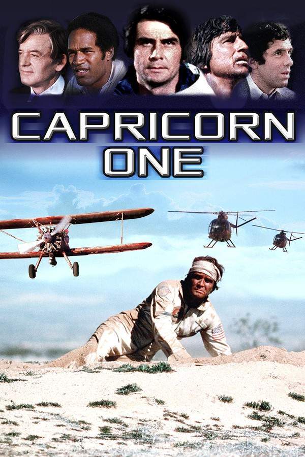 During the Capricorn One mission to Mars, a critical malfunction forces NASA to consider an unprecedented solution. To prevent widespread panic, the agency stages a false report of the crew's deaths, but one of the astronauts survives and attempts to reveal the deception. A determined journalist investigates the unusual circumstances surrounding the mission, uncovering a complex plot and putting himself and the astronaut in grave danger as they fight to expose the truth.
