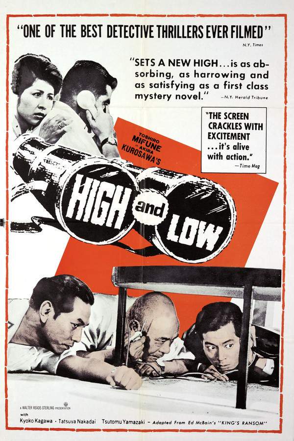 A wealthy industrialist’s life is thrown into turmoil when his son is kidnapped and a ransom demanded. Faced with an impossible choice, he must decide whether to pay the exorbitant sum or sacrifice the boy to protect his company and his family's future. This gripping thriller, directed by Akira Kurosawa and starring Toshiro Mifune, explores themes of class, morality, and the devastating consequences of desperate choices in post-war Japan.