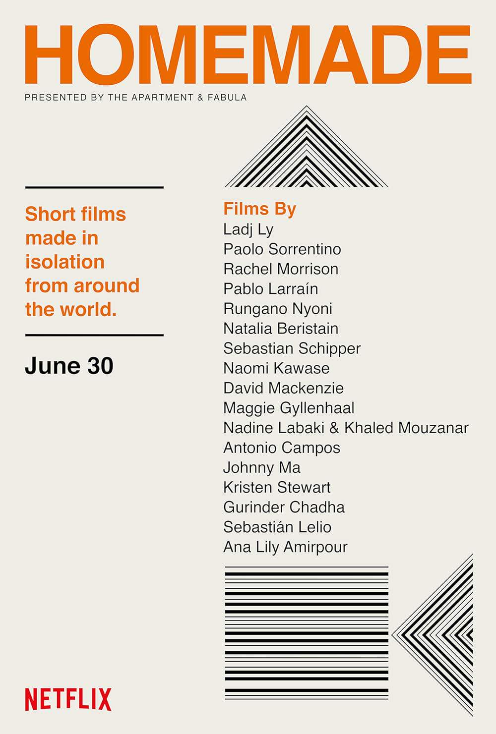 During the COVID-19 pandemic, filmmakers around the world embraced creative challenges by producing short films from their homes. Using simple equipment, they share personal experiences of quarantine, blending fiction and reality to depict the impact of global isolation. These intimate stories offer a diverse range of perspectives on how individuals and cultures navigated a time of unprecedented change and uncertainty.