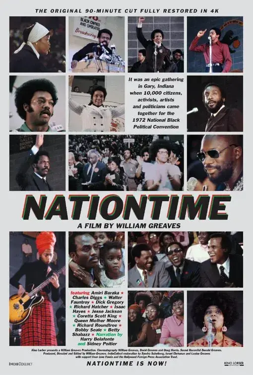 Amidst the burgeoning civil rights movement, Nationtime documents the 1972 National Black Political Convention held in Gary, Indiana. The film showcases a powerful gathering of influential voices, including Jesse Jackson and Dick Gregory, as they work together to define a shared vision for social change. Through compelling narration by Sidney Poitier and Harry Belafonte, the documentary captures the energy and conviction of this pivotal moment in history, highlighting passionate speeches and arguments aimed at galvanizing a generation.
