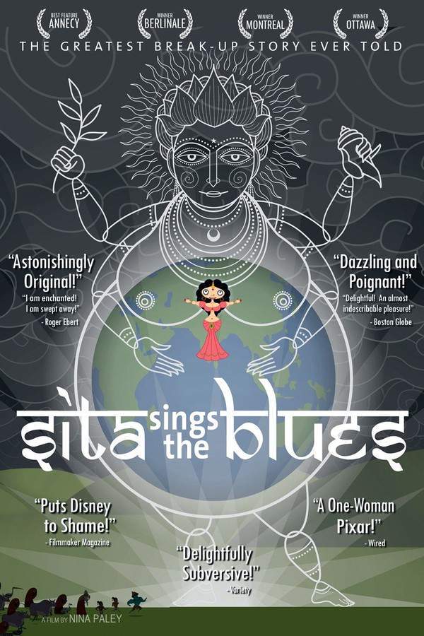 This unique film interweaves the ancient Indian epic of Sita and Rama with the modern-day story of Nina, whose relationship falls apart through email exchanges. The narrative is cleverly presented through wry commentary from three shadow puppets, offering both humorous and poignant observations on timeless tragedy and relatable heartbreak. The film is accompanied by sultry 1920s jazz vocals by Annette Hanshaw, creating a vibrant and unexpected blend of myth, heartache, and comedy.