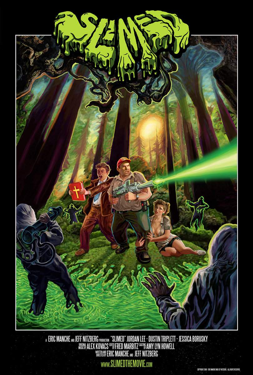 An atheist park ranger and a traveling bible salesman venture into a remote forest, only to become entangled in a horrific, slime‑filled conspiracy. As the ooze spreads, they race to stop a threat that could ruin the woods and ultimately endanger the entire world.