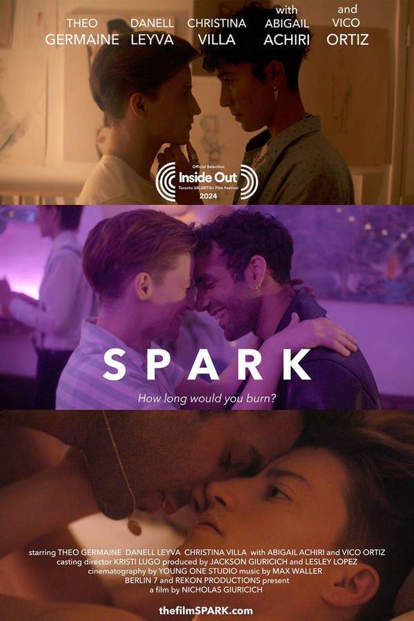 After a captivating meeting with a charming stranger, Aaron discovers he's caught in a repeating time loop, forced to relive the same day. As his feelings deepen, suspicion arises, and he begins to question if the object of his affection might be the cause of his predicament. Spark explores themes of queer romance, obsession, and the struggle to escape a bewildering, cyclical existence.