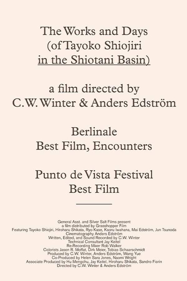 The Works and Days (of Tayoko Shiojiri in the Shiotani Basin)